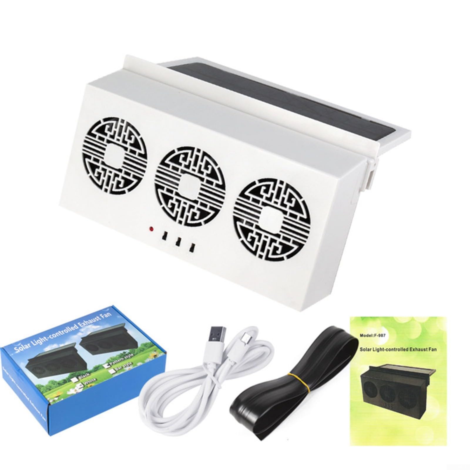 Ventilateur d'échappement solaire de voiture pour un refroidissement efficace en voyage