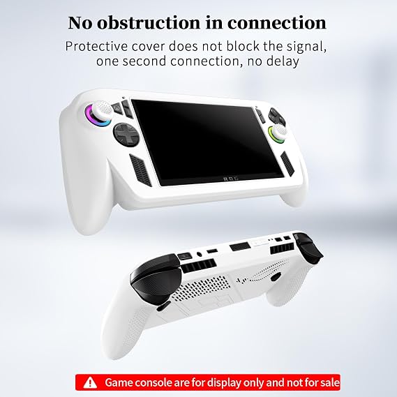 Cover for ROG Xbox Ally ModCase Gaming Handheld Console Case Silicone Protective Case for ROG Xbox X Ally (White)