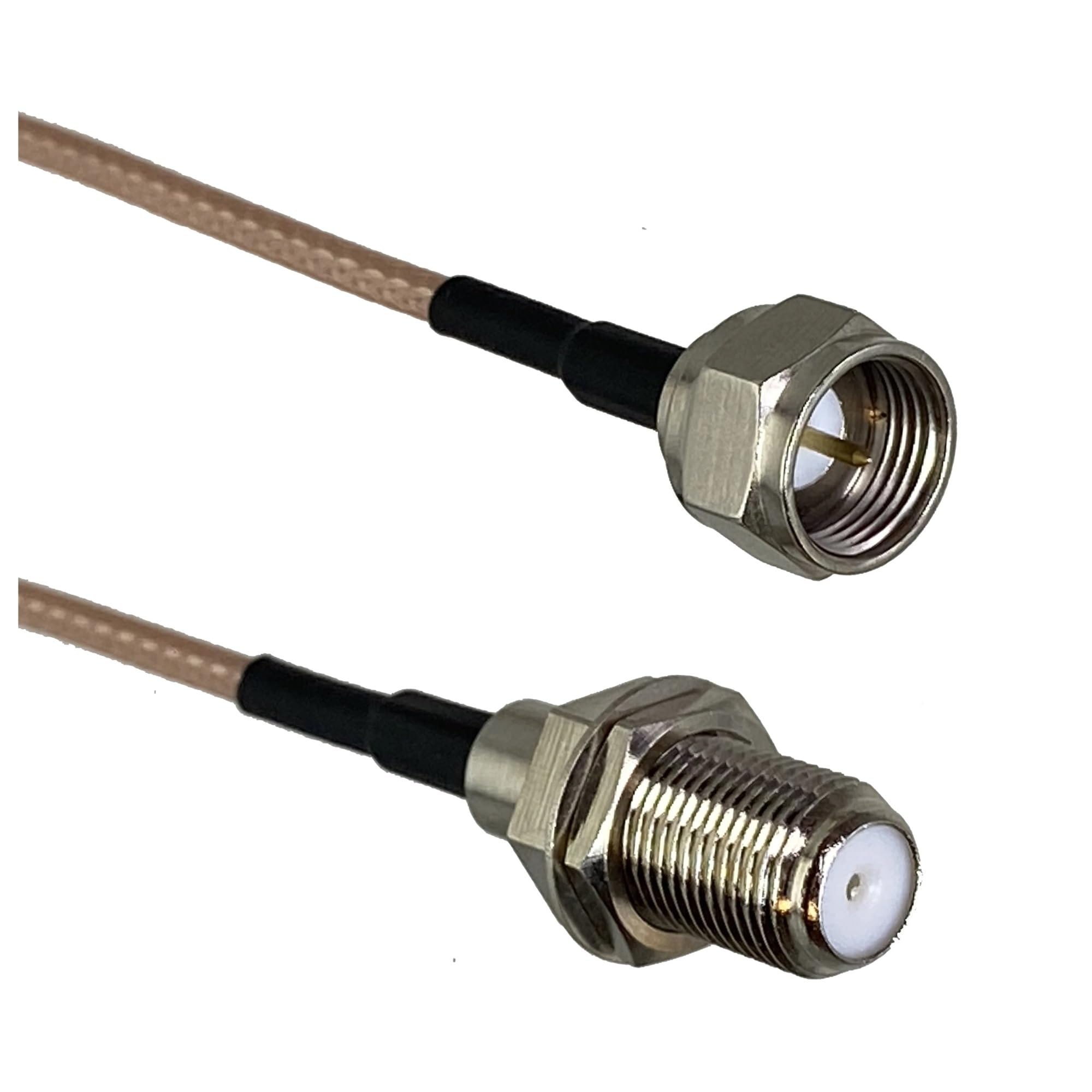 Câble de raccordement RG316 F TV vers F SMA RP SMA mâle et femelle à angle droit et à angle droit, 4 pouces à 10 pieds(F M to F F,4inch (10CM))
