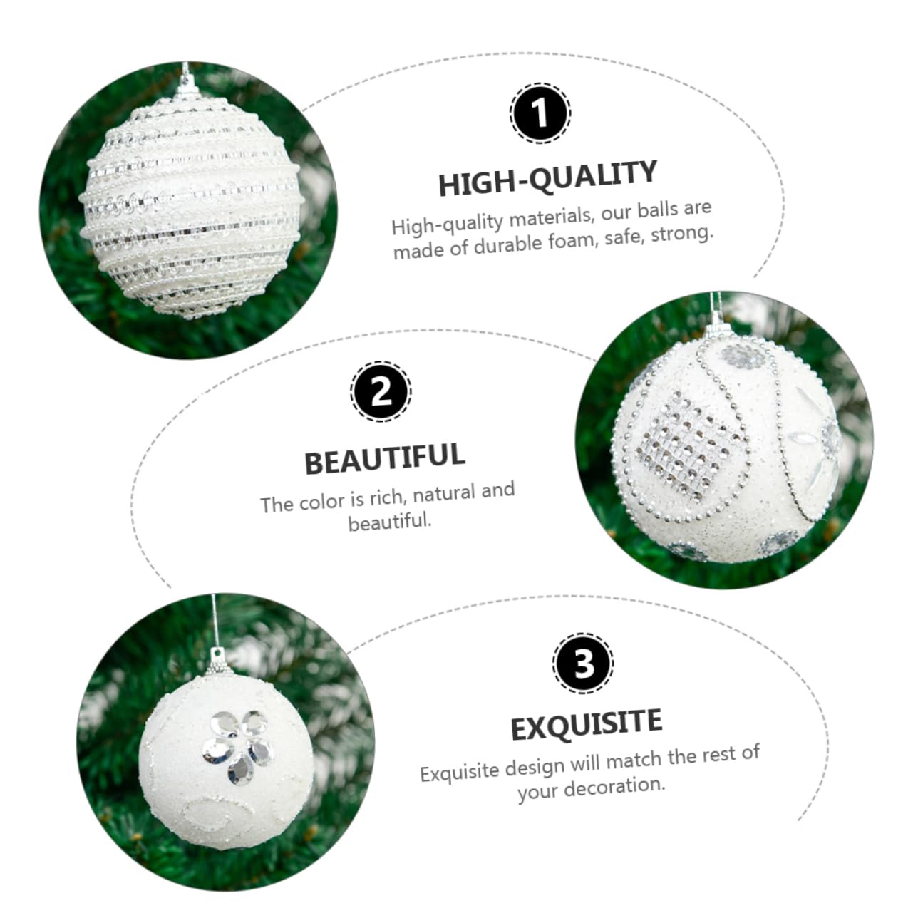 Alipis 10 Piezas Bolas de Navidad Christmas Tree Xmas Tree Bolas navideñas Colgante de Navidad Adornos navideños con Purpurina decoración de Navidad Colgante Decorativo Espuma