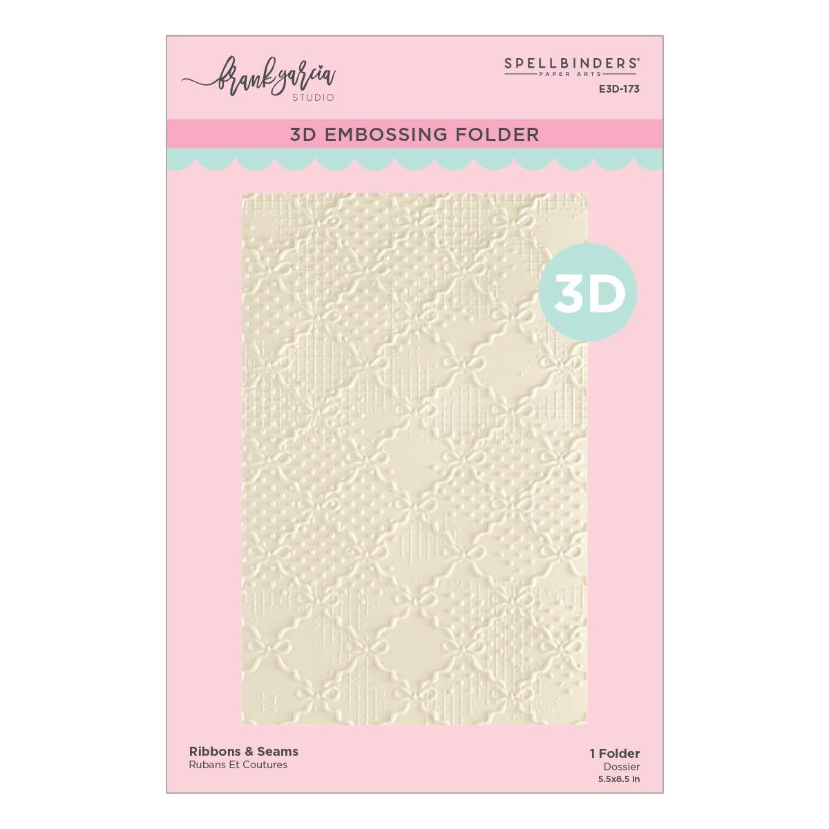 Ribbons & Seams 3D Embossing Folder by Frank Garcia