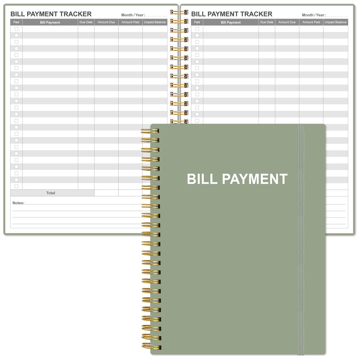 Snapklik.com : Bill Payment Tracker Notebook - Monthly Bill Organizer ...