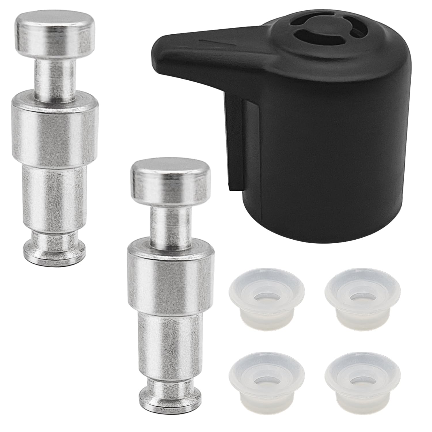 Steam Release Valve, with 2 Pcs Float Valve Seal + 4 Sealer Gasket Universal Pressure Valve Replacement Parts for Instant Pot 3, 5, 6, 8 Qt, Steam Release Accessory for Electric Pressure Cooker