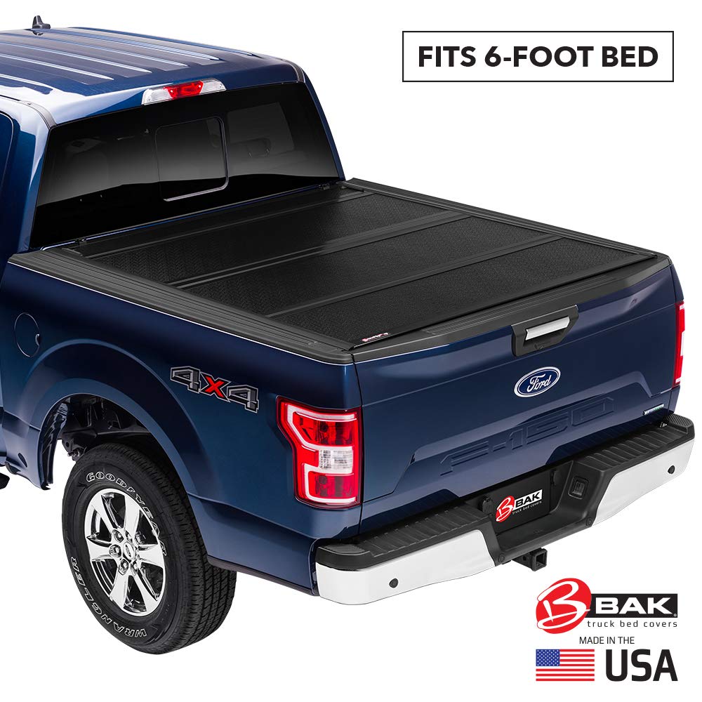 Amazon Com Bak Bakflip Fibermax Hard Folding Truck Bed Tonneau Cover 1126407 Fits 2005 2015 Toyota Tacoma W Oe Track System 6 2 Bed 73 5 Automotive