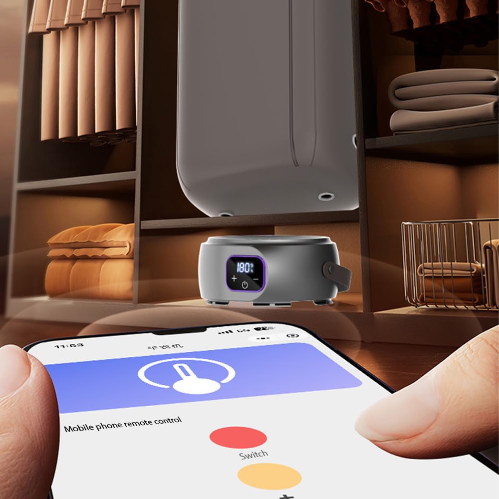 Secadoras portátiles con control por aplicación para ropa de bebé, secadora de ropa interior, máquina de secado y esterilización de ropa plegable con 3 modos y 6 configuraciones de tiempo