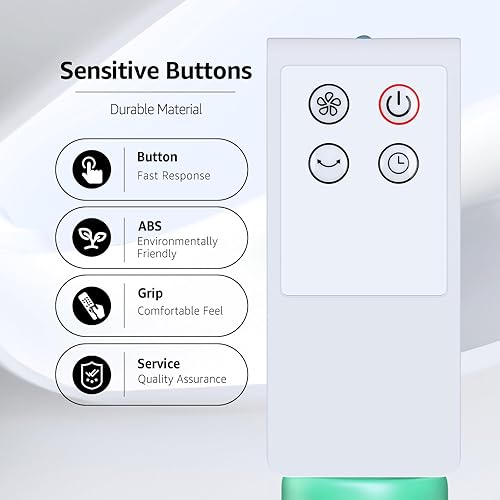 Miniatura 7 de PELONIS - Mando a distancia de repuesto para ventilador de pie oscilante de 16 pulgadas FS40-19PRD, 12 velocidades, oscilación, temporizador, color