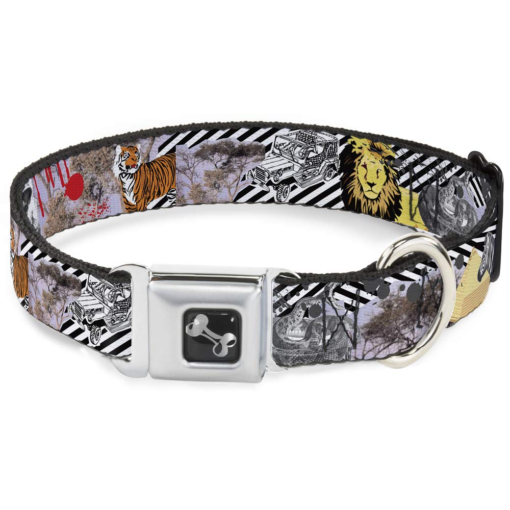 Collier de chien large Buckle Down Safari os reglable 18-81,3 cm