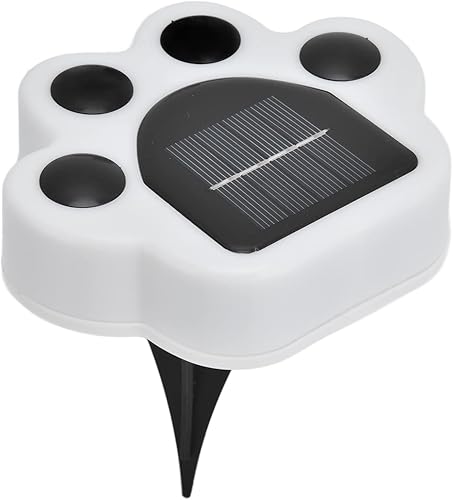 Miniatura 8 de plplaaoo Linterna solar, luces solares en forma de pata para exteriores, 4 piezas LED de iluminación de paisaje, luz enterrada, lámpara decorativa
