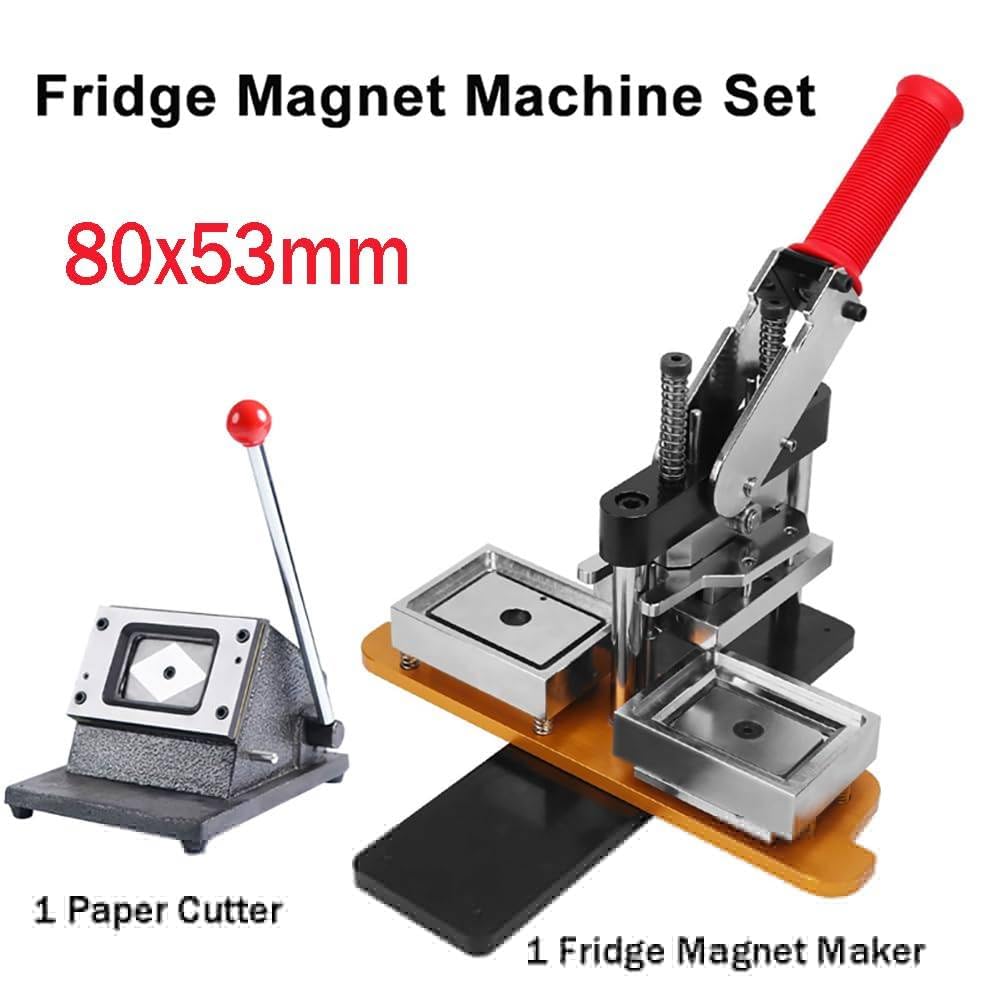 DIY-Kühlschrankmagnet-Maschine Mit 100 Selbstgemachten Kühlschrankmagneten (53 X 80 Mm), Fotomagnet-Maschine Und Button-Maker Mit Kühlschrankmagnet-Schneider.