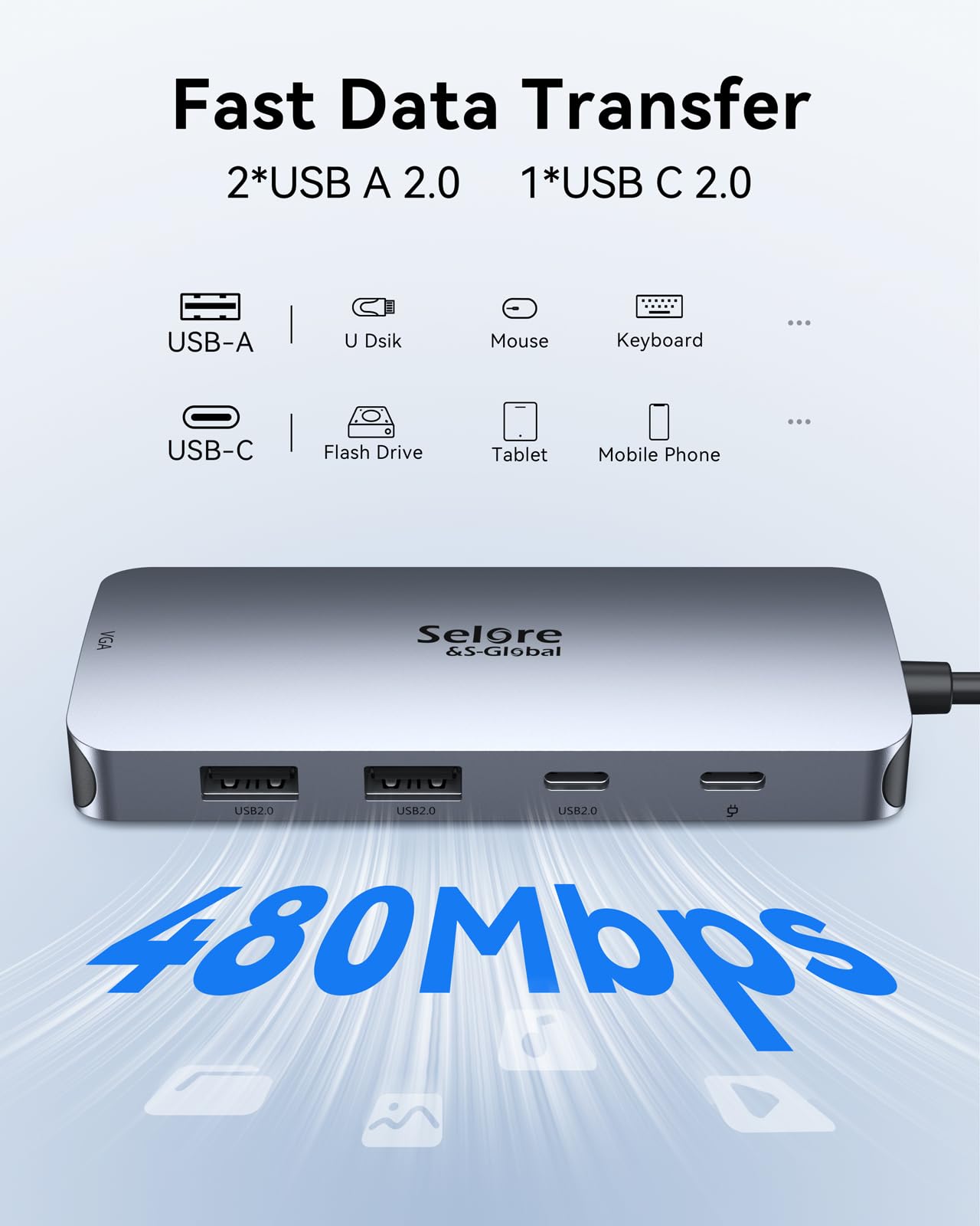 Stacja dokująca USB C z dwoma portami Displayports 8 w 1, adapter wieloportowy z 4K HDMI, 2 * 4K DP, 1080P VGA, 2*USB2.0, USB C Data, 100W PD 3.0, stacja wielomonitorowa do laptopów Dell HP Lenovo
