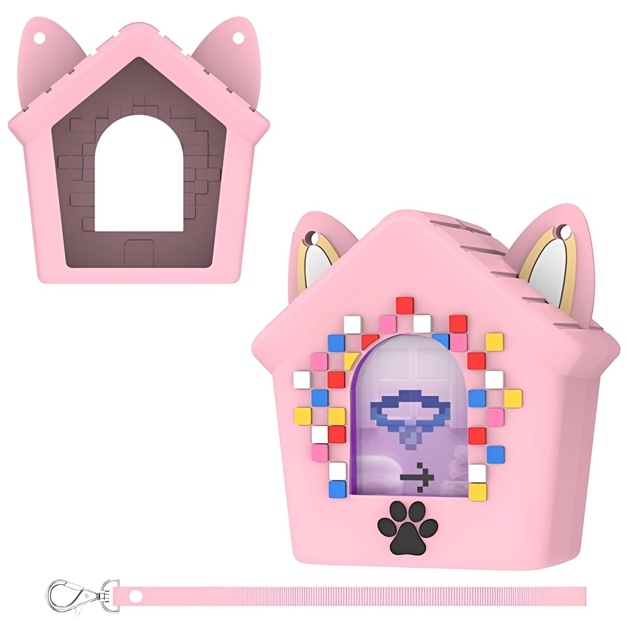Funda de silicona para Bitzee Doghouse, juguete digital interactivo, funda protectora de silicona para Bitzee Doghouse, mascota electrónica virtual con cordón (multicolor) — view 9