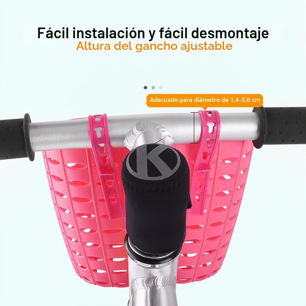 Cesta de Bicicleta para Niños,Cesta para Bicicleta Infantil,Cesta Delantera Bicicleta Niños,Cesta Delantera de Bici para Niños,Cesta Lantera Bicicleta Niñopara la Escuela,al Aire Libre