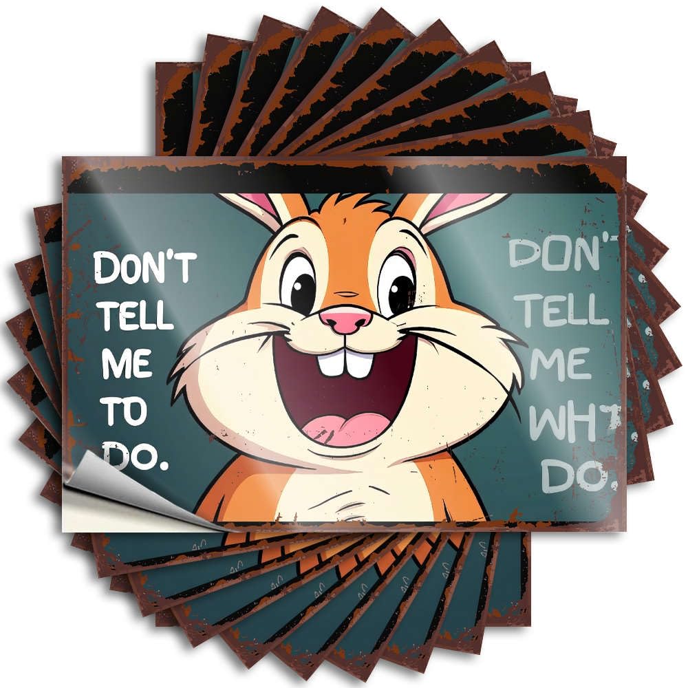 Sticker Guest Gamers Retro Wall Don't Tell Me What to Do. - Scratch Resistant Stickers(6X9CM)