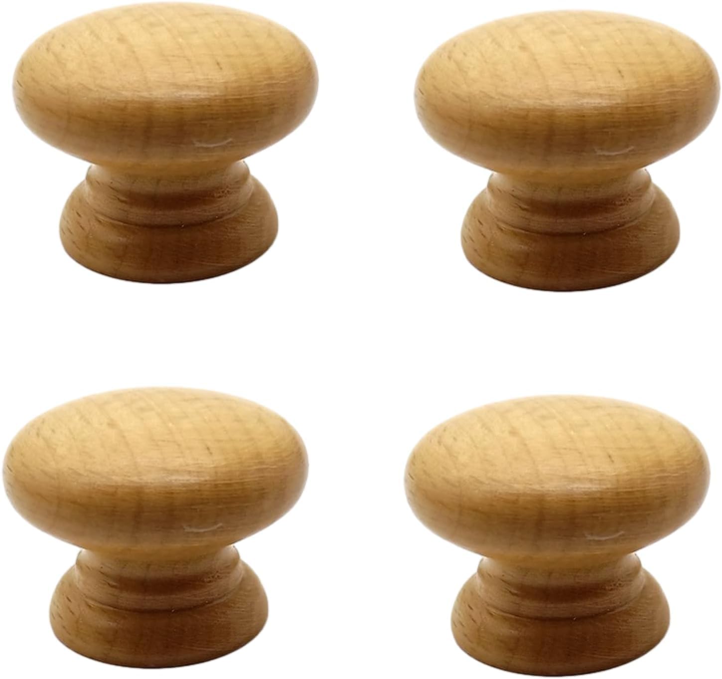 Tnbccxn Beech 35Mm Diameter Cabinet Handles, Cabinet Handles,4 Pack Furniture Solid Wood Handle Pulls(Beech 35Mm Diameter)