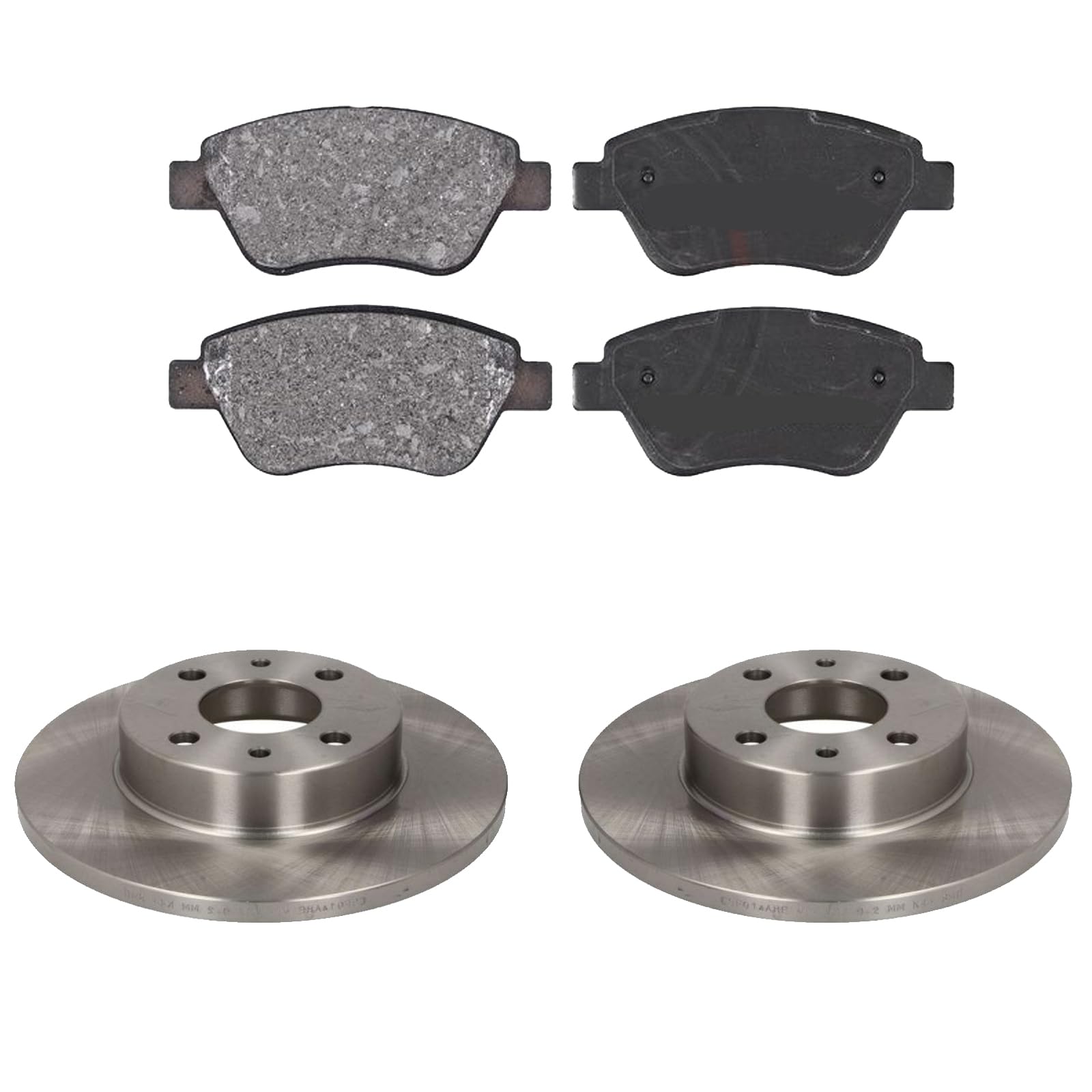 KIT FRENI ANTERIORI compatibile con FIAT 500 (312) - DISCHI + PASTIGLIE OEM: FDB1946 | 15857, 15858 |SOSTITUZIONE DIRETTA|BASSA POLVERE|SILENZIOSO