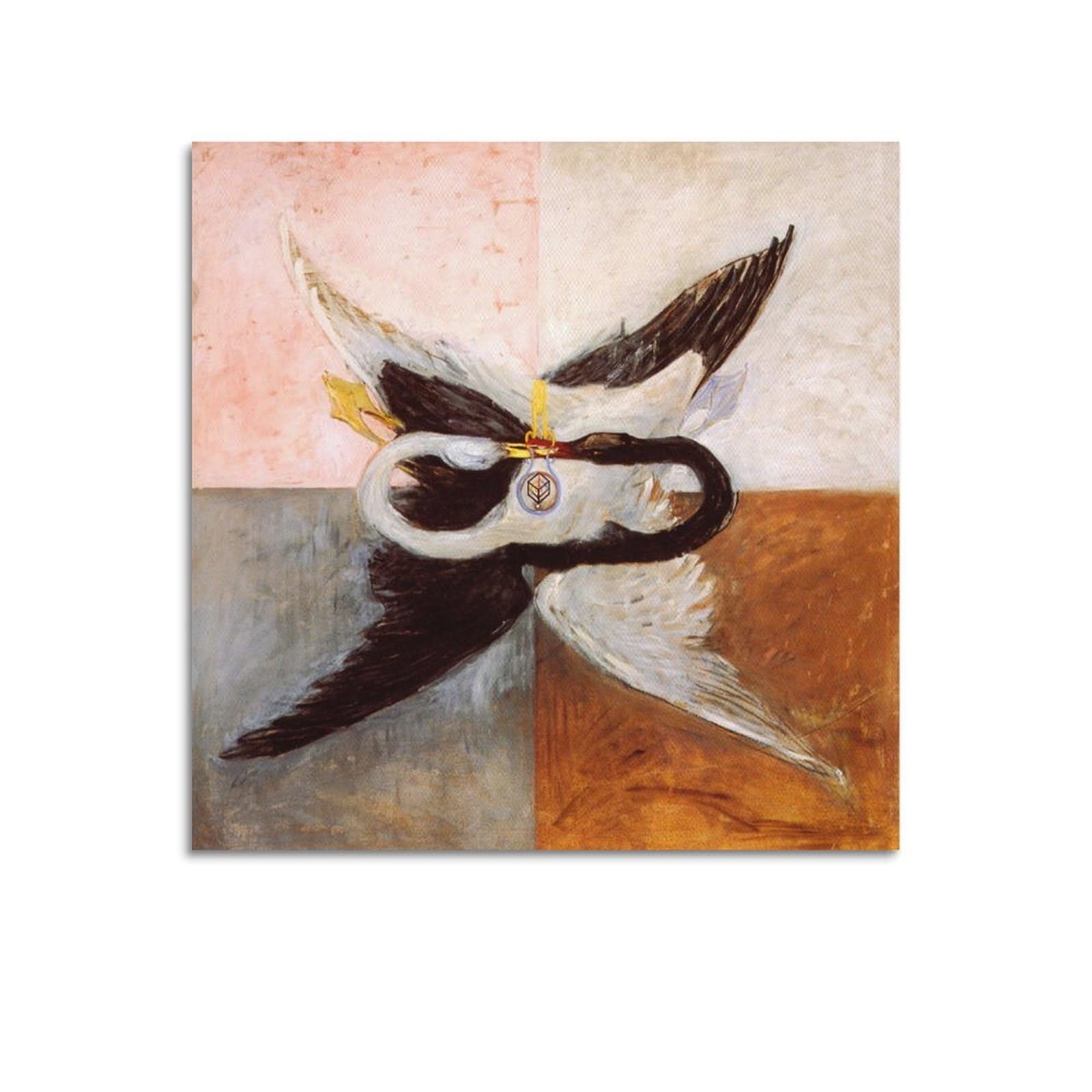 Hilma Af Klint Painter Works (The Swan) Art Posters Wall Art Prints Photo Picture Paintings Room Decor Home Decorative 12x12inch(30x30cm)