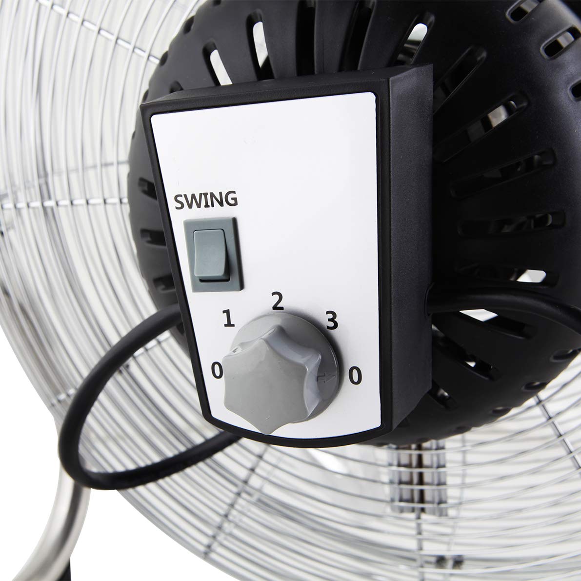 Orbegozo PWO 1947 - Ventilador industrial con movimiento oval, aspas de 45 cm de diámetro, 3 velocidades, inclinación regulable, recogecables, 120 W