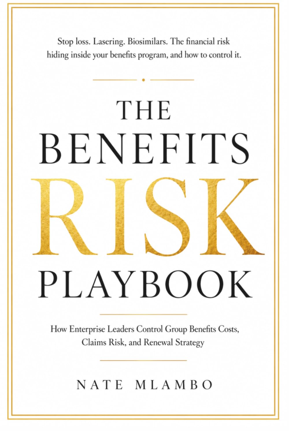 The Benefits Risk Playbook: How Enterprise Leaders Control Group Benefits Costs, Claims Risk, and Renewal Strategy (Business & Insurance Series)