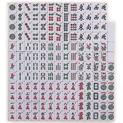 Yellow Mountain Imports Mahjong Bundle - American Mahjong Set Huntington with Red 31\" Table Cover - Thumbnail 6