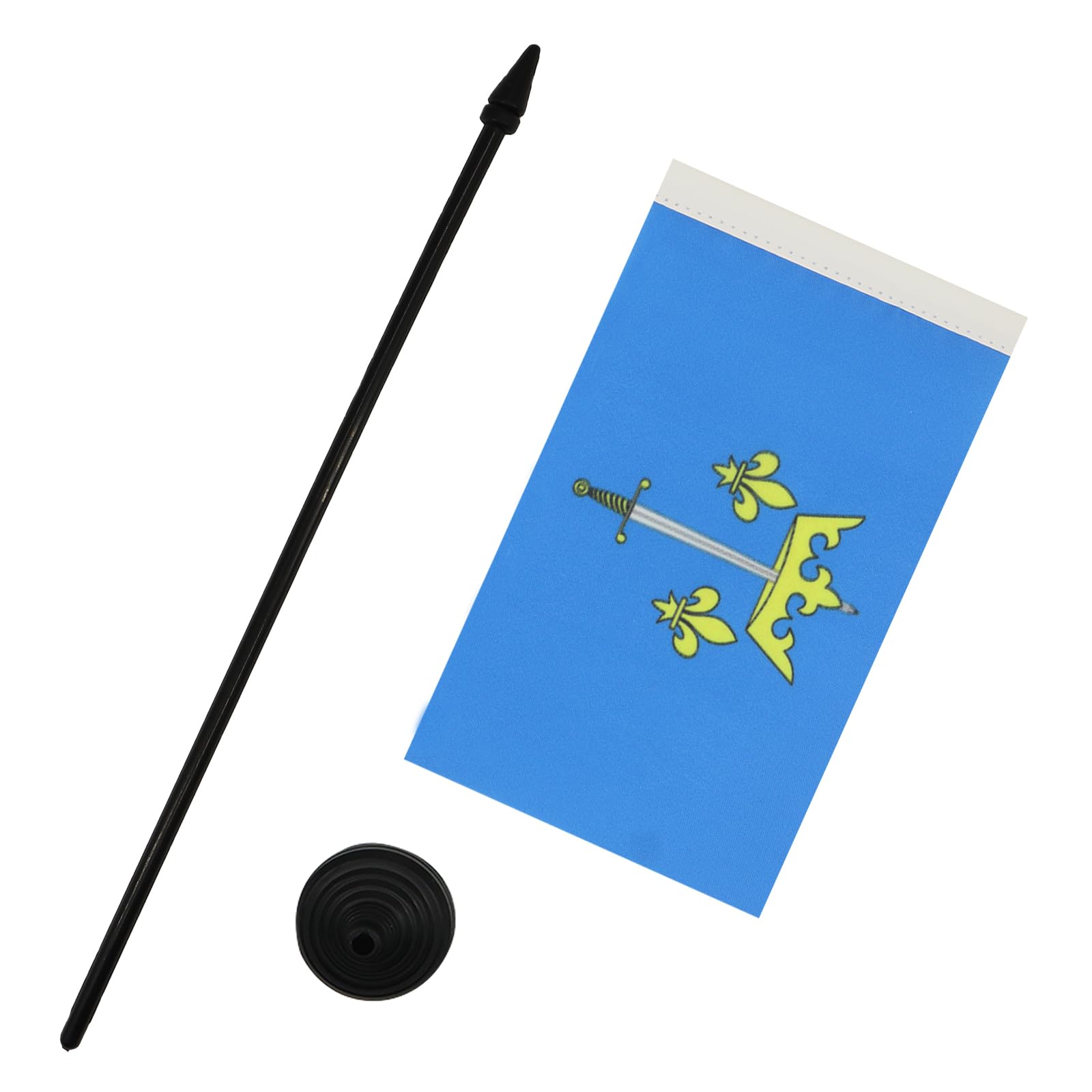 AZ FLAG, Joan of Arc Table Flag 4'' x 6'', Jeanne d'Arc Office Mini Banner 100% Polyester 15 x 10 cm - Image 3