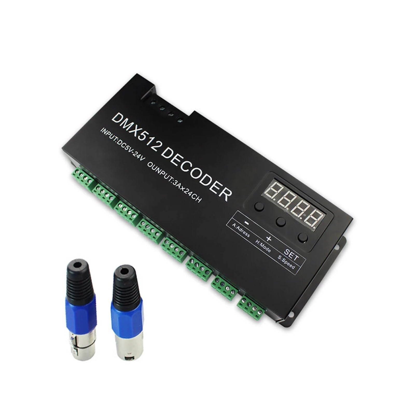3/4/24CH 24-kanałowy DMX512 RGB RGBW LED kontroler dekoder ściemniacz sterownik do taśmy 5050 RGBWW (Rgb 8ax3ch 12-24V)