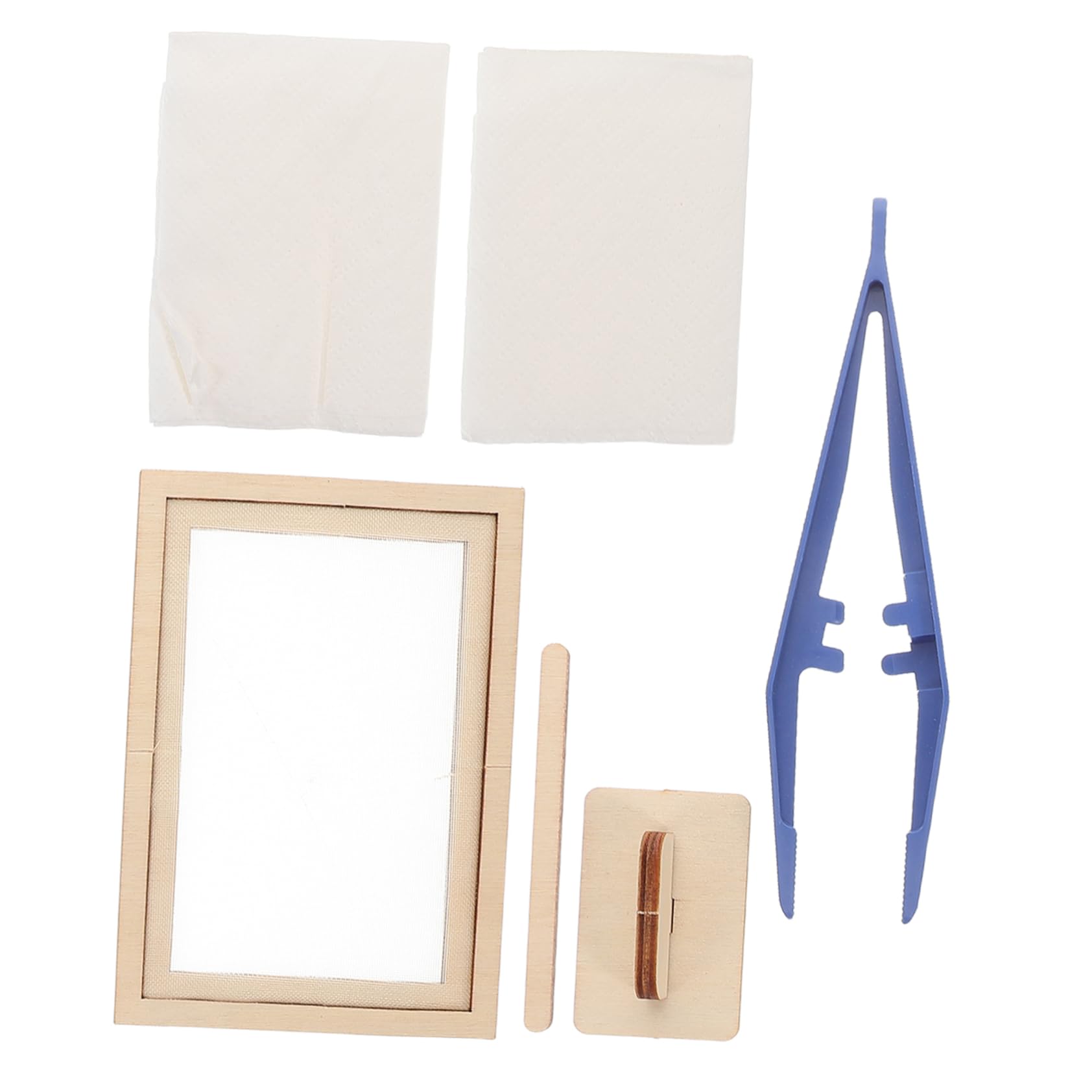 jojofuny Learn Make: Antique Papermaking Kit Boys and Girls Assembly Paper Kit Papermaking DIY Set Wood Frame Paper Pulp Materials