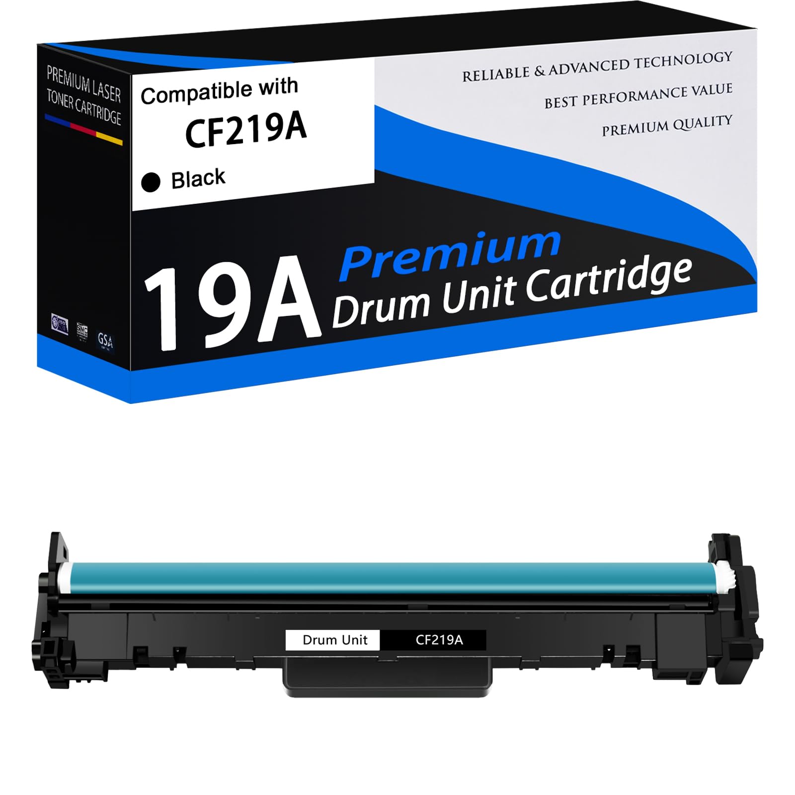 KCMYTONER Compatible CF219A Drum Unit Replacement for HP 19A Drum for LaserJet Pro M130fw M130nw M130fn M130a M102w M102a Printer (Black,1 Pack)