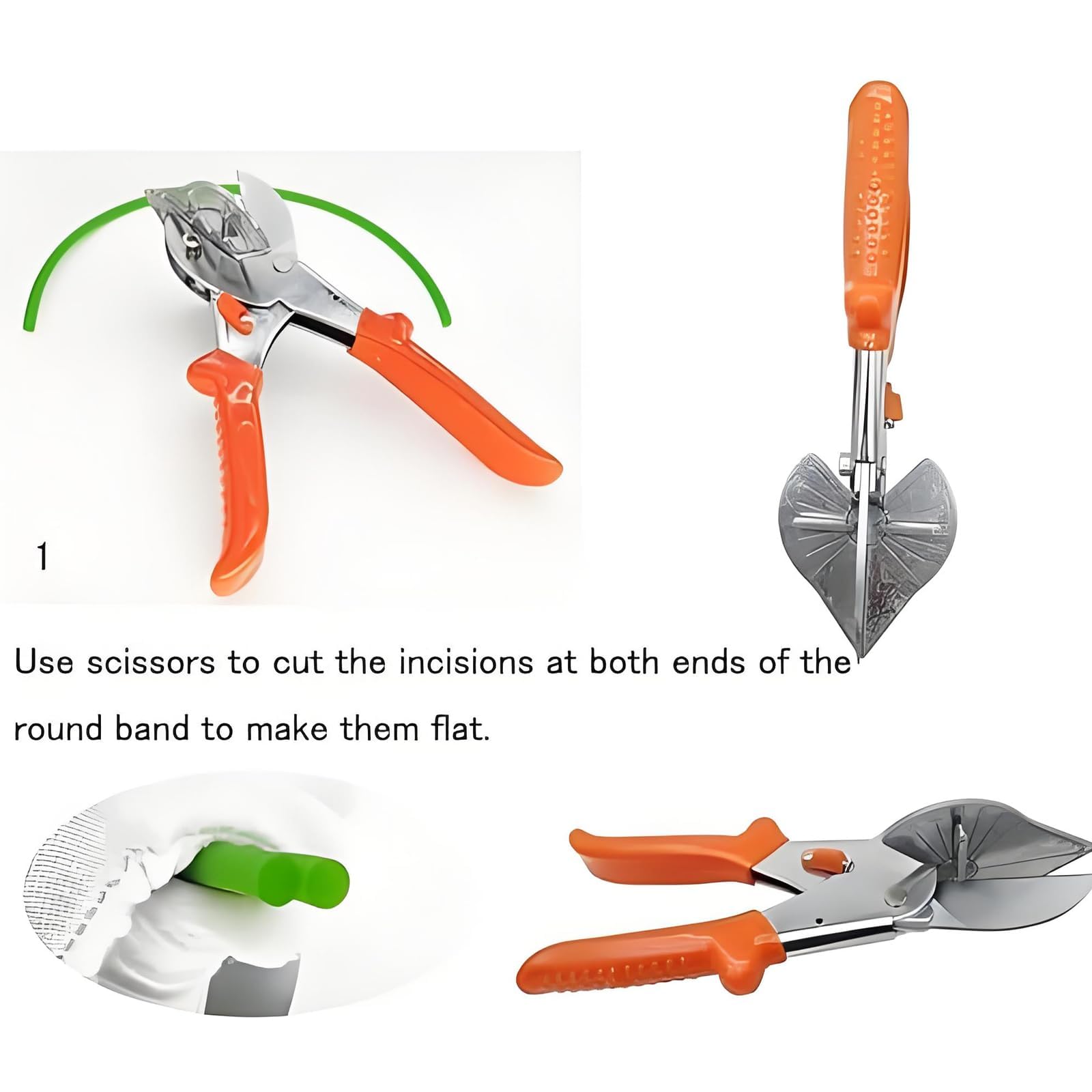 Kit saldatore elettrico a caldo, regolabile da 0 a 300 ℃, per cinghie rotonde, tubi e strisce di plastica con forbici e dispositivo