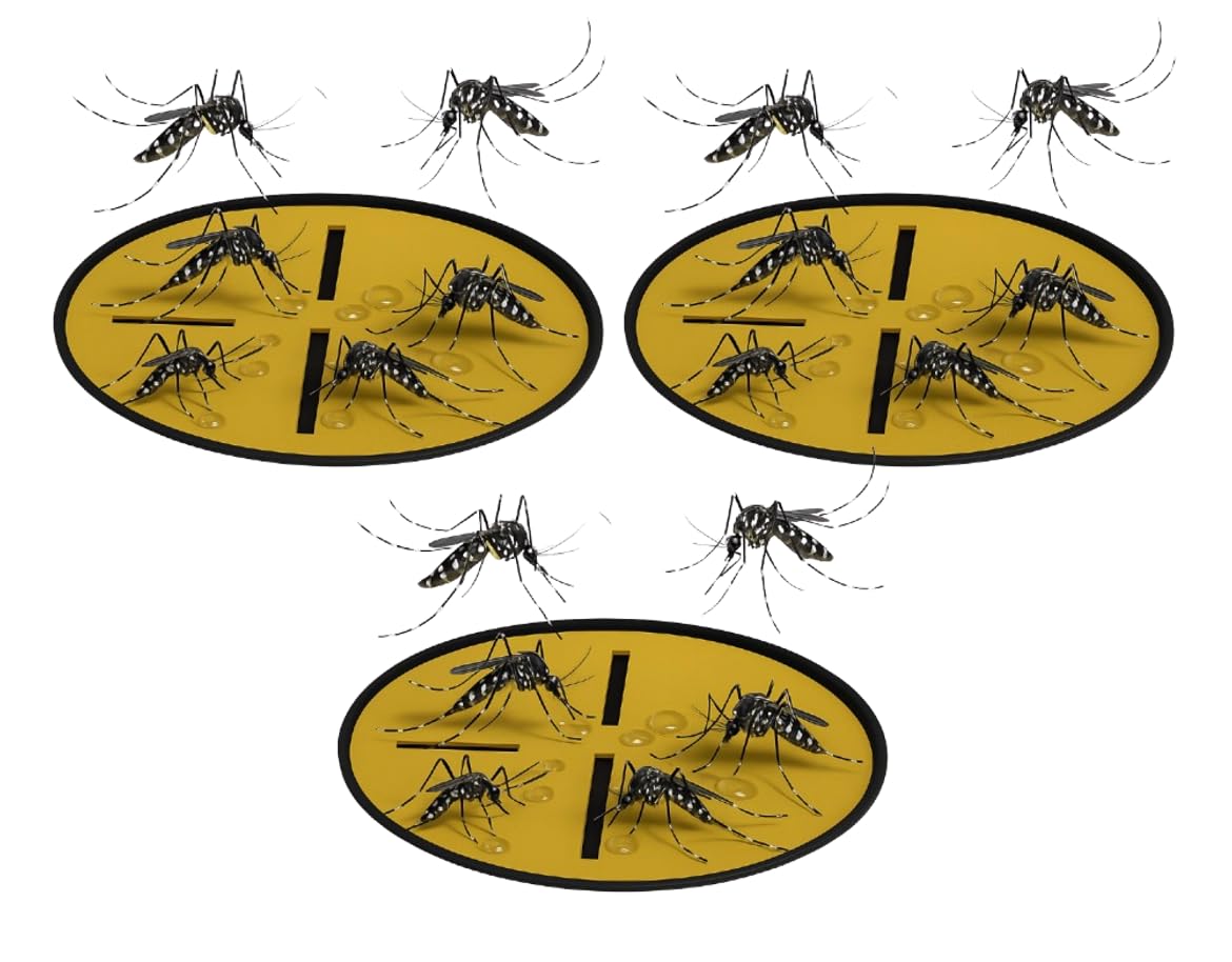 X3 Kit Anti Moustique écologique sans Seau | Piège Larves moustiques Tigres | Réutilisable, intérieur & extérieur | sans Insecticide, sans Odeur | Recharge piège Moustique Ciao Mosquito®
