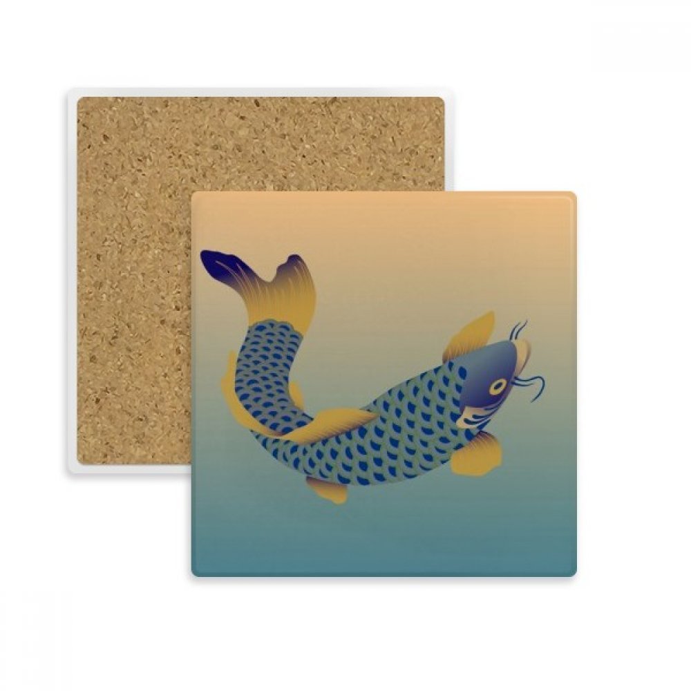 Coaster poisson bleu en pierre pour sublimer vos pauses café