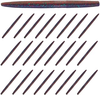 Reaction Tackle Wacky Worms/Soft Plastic Worm Stick Baits / 5.5in - 24 Pack - Durable Fishing Lures for Bass and More