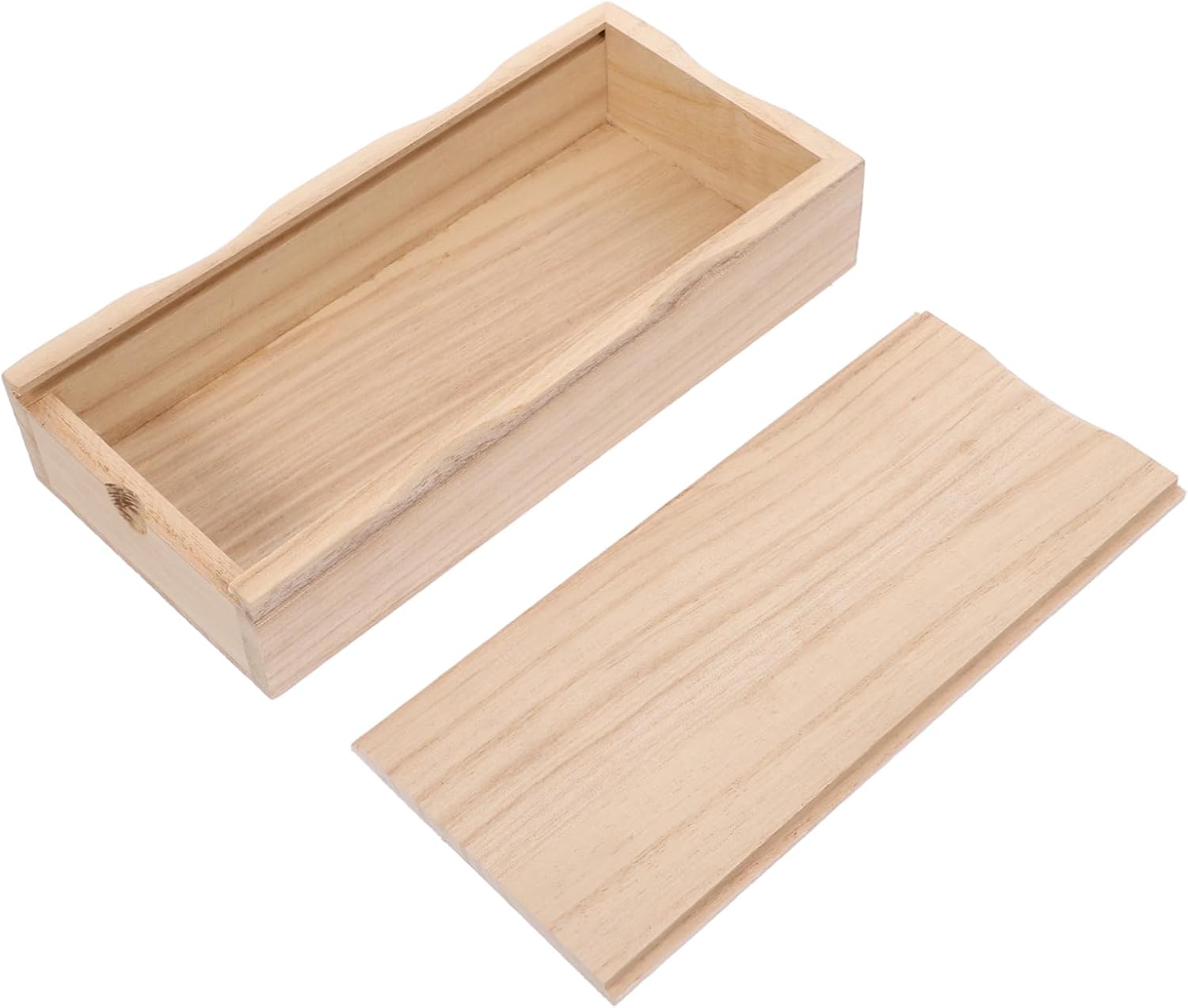 Hemobllo Rectangular Wooden Gift Box Lightweight Portable Storage Organizer for Wedding Bridal Shower Party Favors Tea Jewelry Candy Packaging Finish