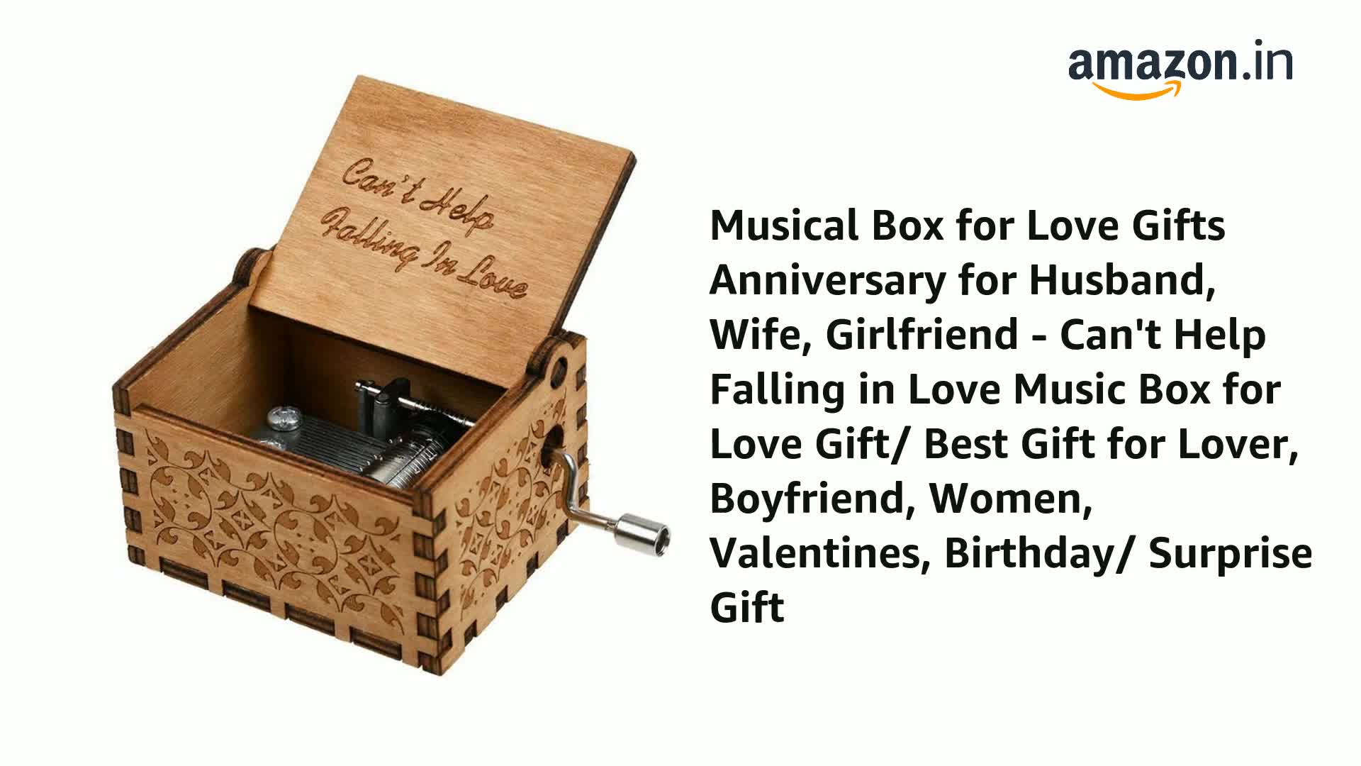 SNAPTRON Wood Musical Box For Love Gifts Anniversary For Husband