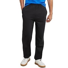 Hanes Mens EcoSmart Sweatpants Athletic Lounge Pants with Pockets Open Hem Bottom Fleece Pants