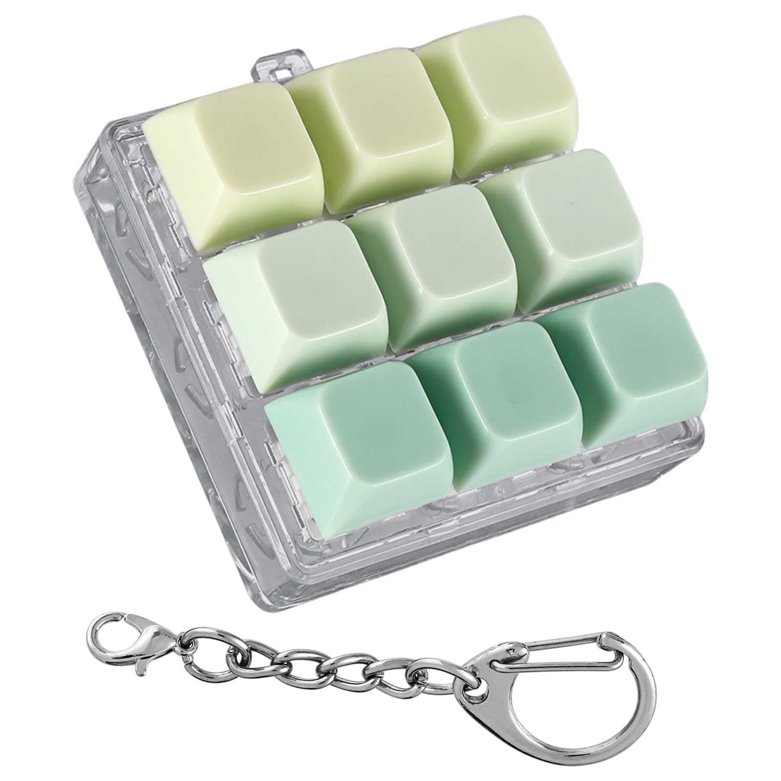 1 PC Keyboard Fidgets, 9-in-1 Keyboard Clicker Keychain, Anxiety & Stress Reliever Autism Fidget, Push Bubble Sensory Fidgets for Stress Relief Pass Time (9 Keyboard O)