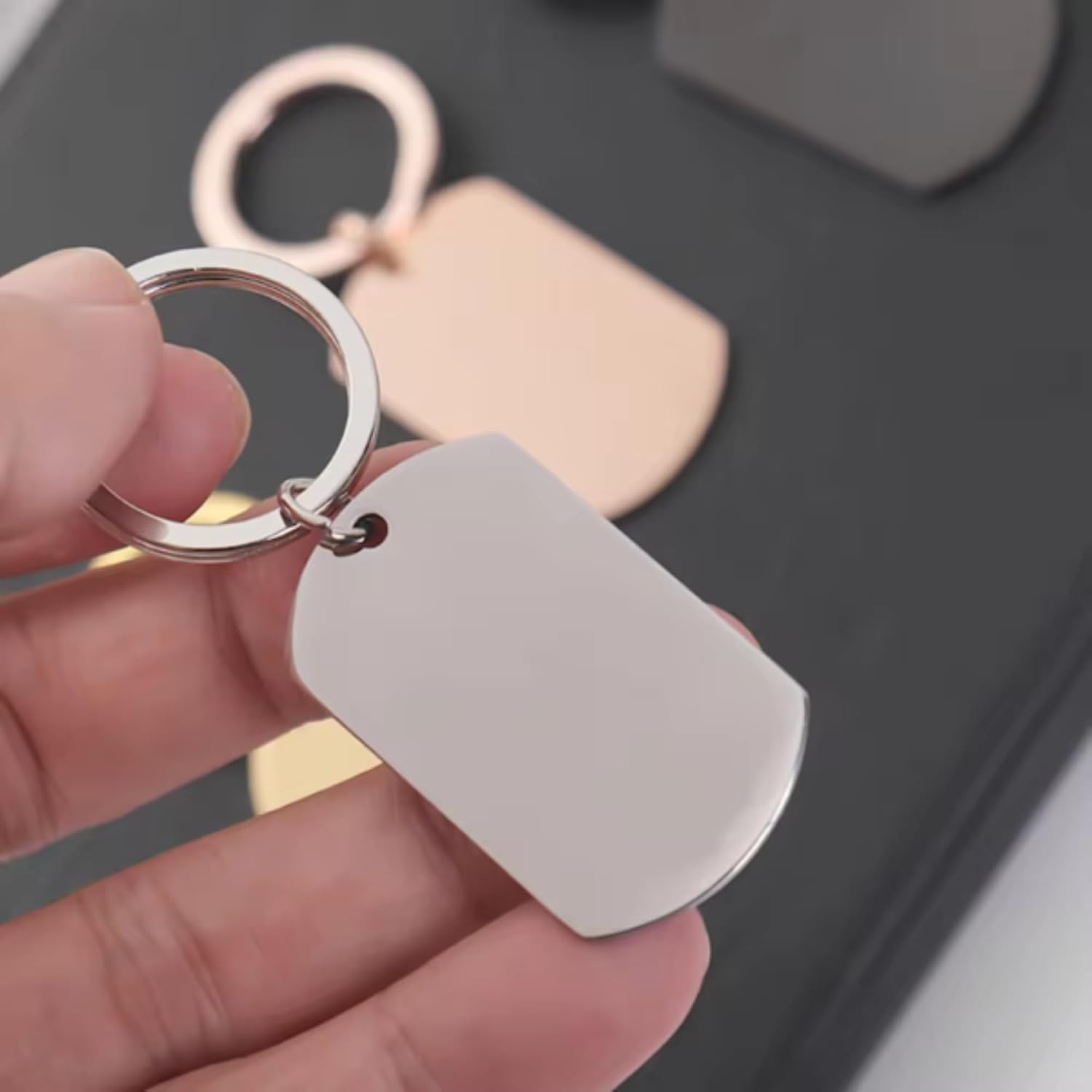 Stainless Steel Rectangular Keychain, San Judas Tadeo para la Abundancia, Personalized Engraving Included - Image 5