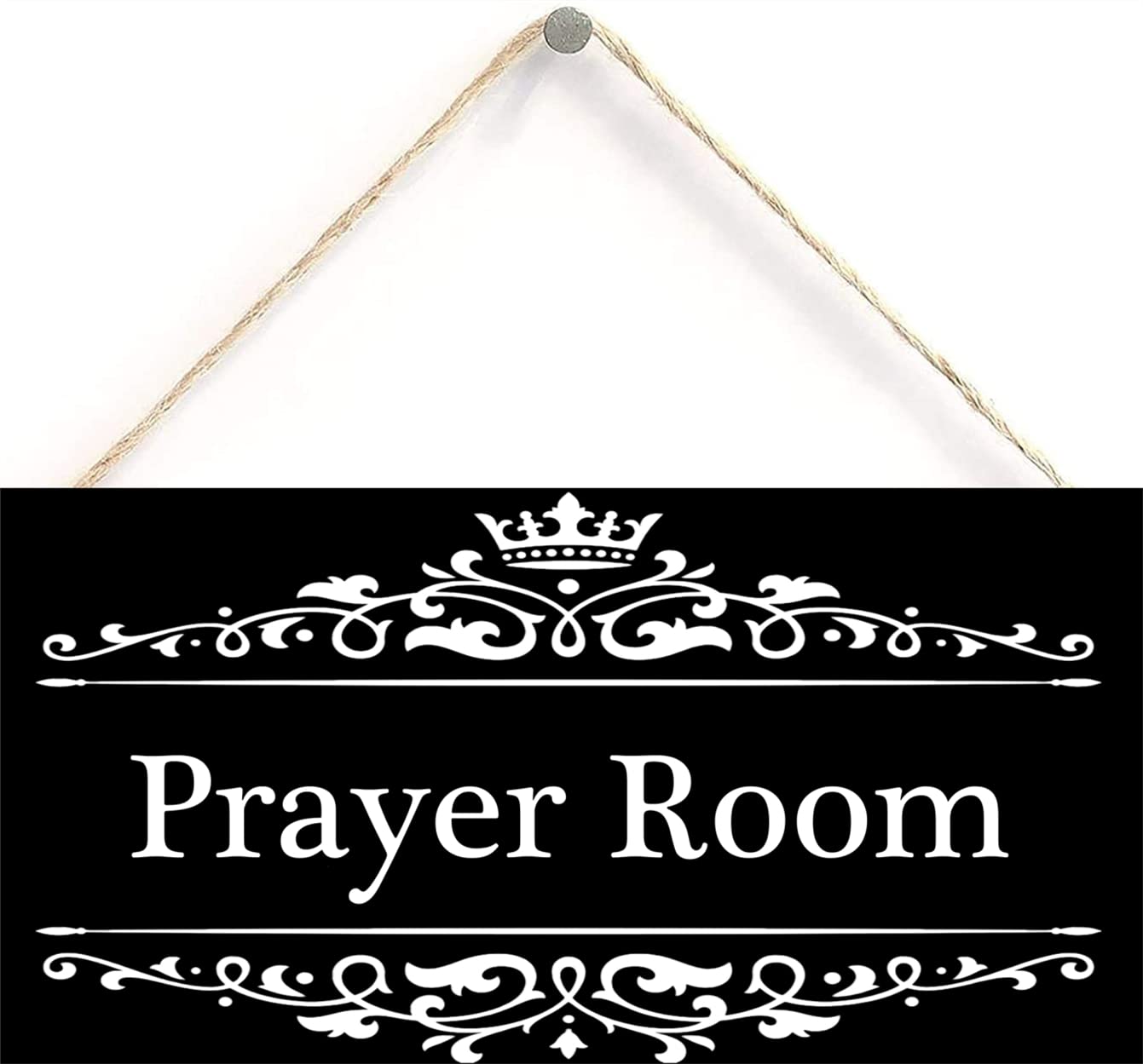 Prayer Room Sign Door Sign Decorative Wood Sign Home Decor,Wall Art?6 inch by 12 inch Hanging Sign