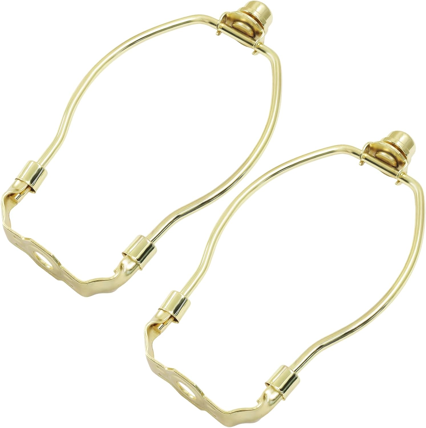 6 Inch Short Lamp Harp, Nickle, 2 Pack