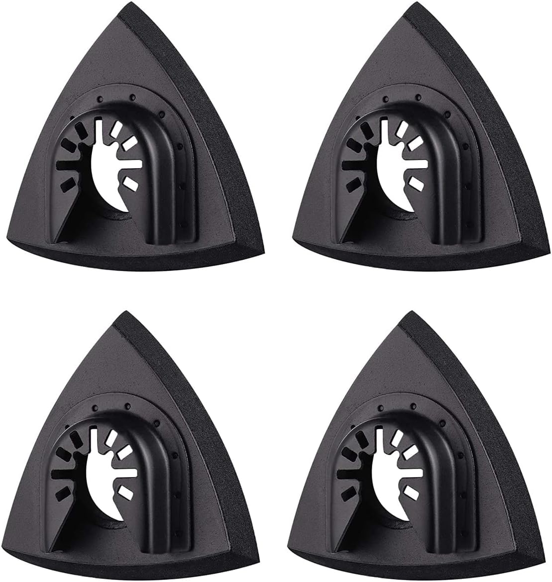 Binnan 4 Pezzi Piastra di Levigatura Utensile,Piastra di Levigatura Accessori per Utensili Oscillanti Platorello Triangolare