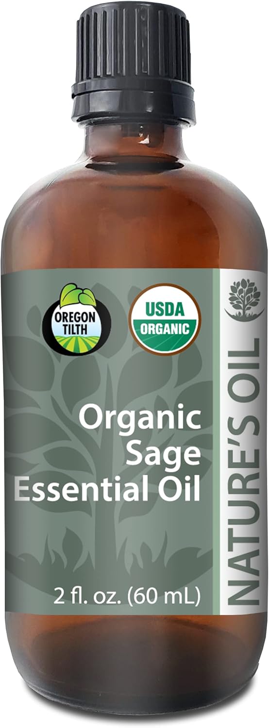 Best Sage Essential Oil Pure Certified Organic Therapeutic Grade 60ml