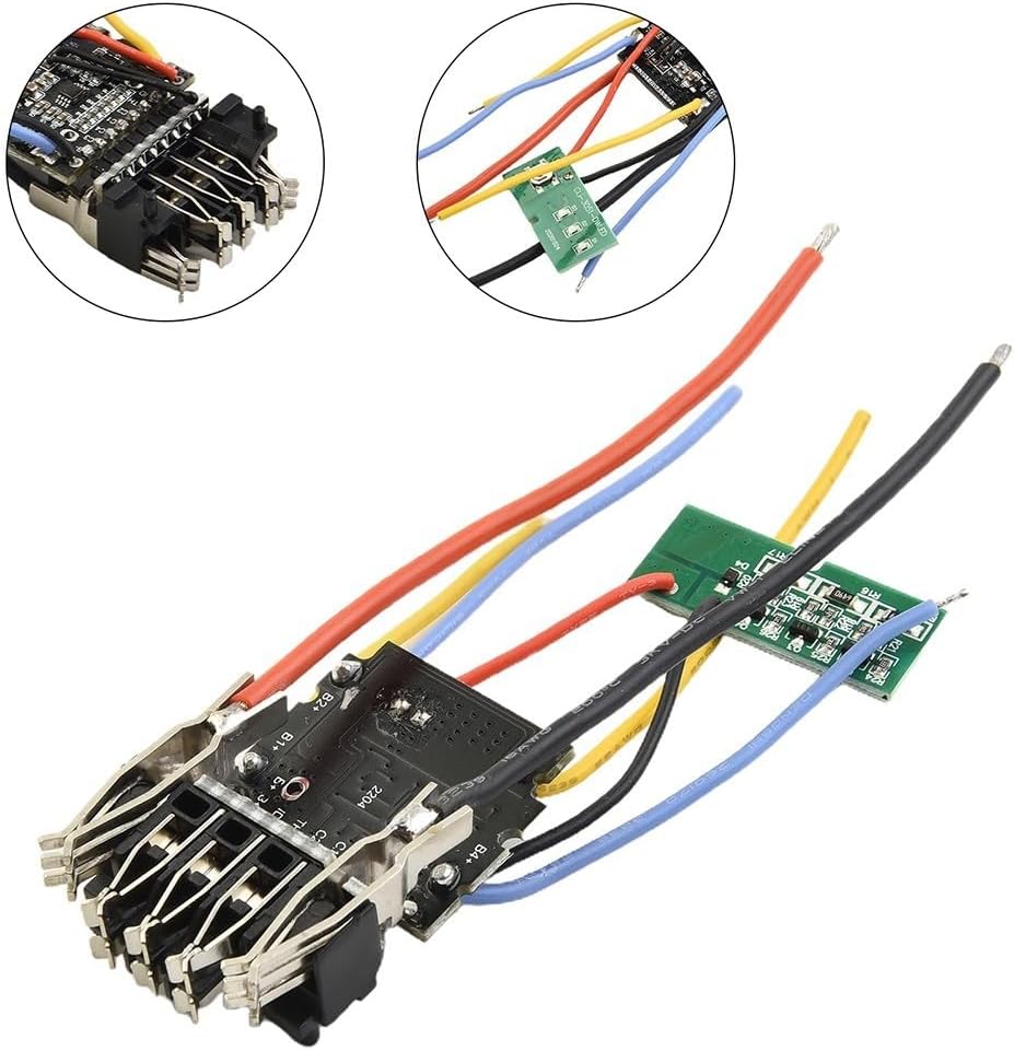 Battery Circuit Protection Board for PCB Replacement Module for Dewalt for DCB200 20V Power Tools Professional Electronic Component Plastic Shell Assembly Kit 2 Pieces