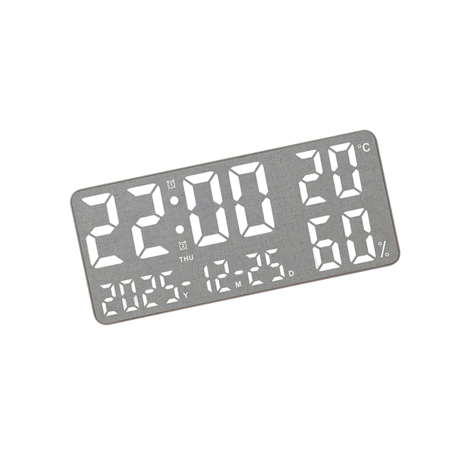 Hredwep Digital Wall Clock with Color Changing Display Brightness Function Date Week Temperature Display Two Alarms Electronic Alarm Clock