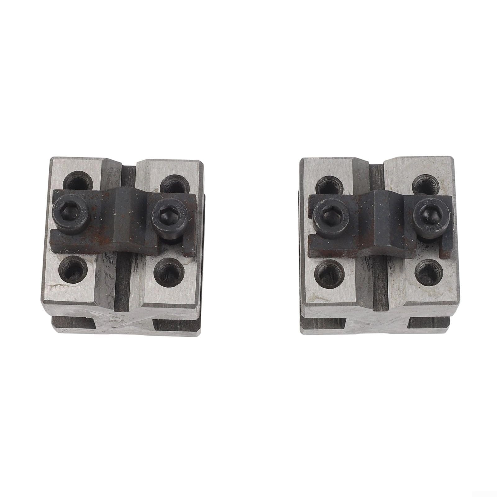 Coppia di V-Blocks, con morsetti, in acciaio temprato, impianto di messa a terra a 90 gradi, per foratura e fresatura, centro quadrato parallelo, entro 0,01 pollici, 35x35x30mm,