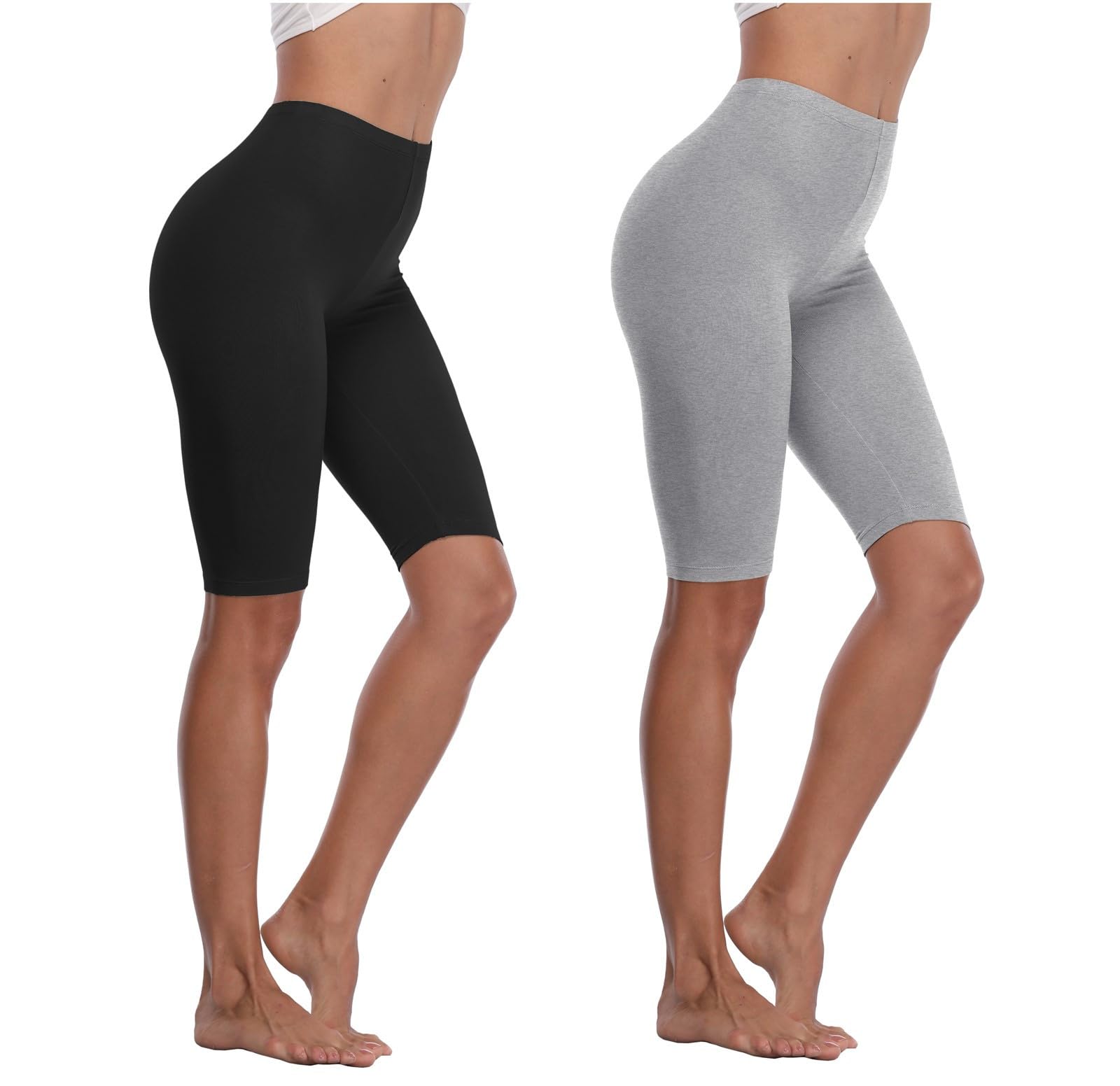 Kotii Women's Buttery Soft Short Leggings Modal Cotton Shorts Under Dresses Leggings Pants