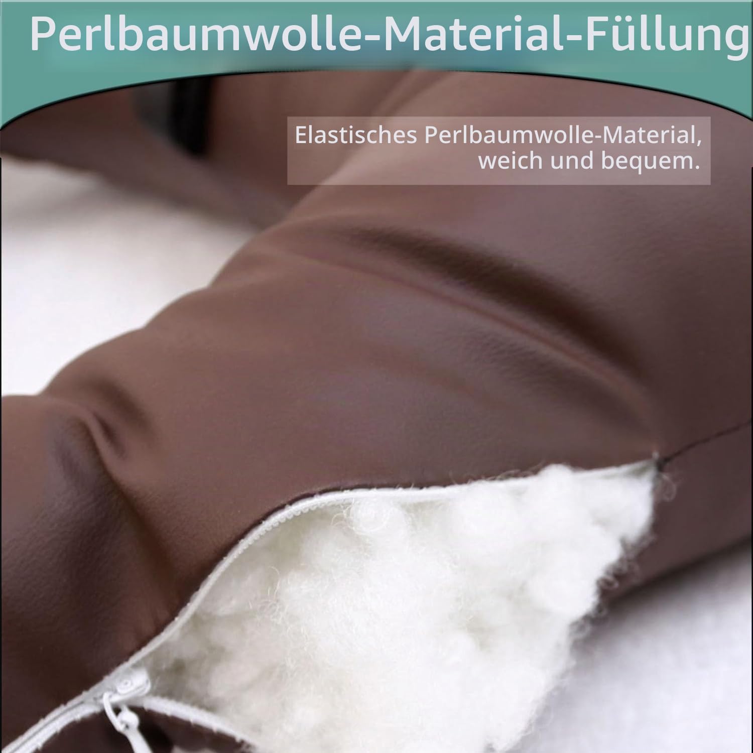 OXFUZZ Toilettenstuhl, Anti-Dekubitus-Kissen, PU-Duschstuhl-Sitzkissen, Dicke Baumwolle, weiches Polster für Nachttisch, Toilettenstuhl, wasserdichter Duschsitz, Rollstuhl für ältere Menschen, Braun,