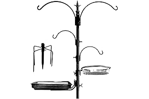 Premium Bird Feeding Station Kit, 22&quot; Wide x 92&quot; Tall, with 82&quot;...