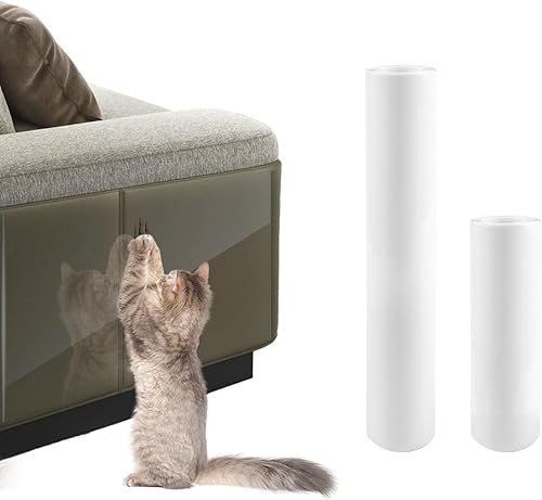 Miniatura 15 de Paquete de 2 Total 78.7"x15.8" Alfombrilla Rascadora para Gato para Muebles de Sofá y Protector de Pared | Rascador de Alfombra Autoadhesiva