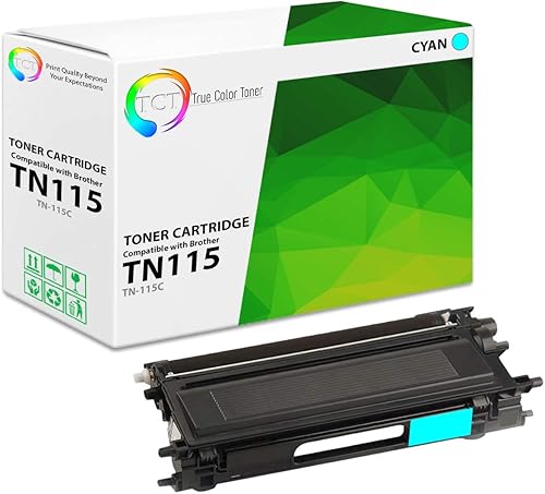 TCT Cartucho de tóner de repuesto prémium compatible para impresoras Brother TN-115 TN115C cian, funciona con impresoras Brother HL-4040 4070,