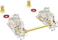 Vista 1 de DUROCK Stabilizer V3, Screw in Stabilizers with 2u 6.25u 7u Wires, PCB Mount Keyboard Stabilizers for Mechanical Keyboards (V3 Clear 80% Kit)