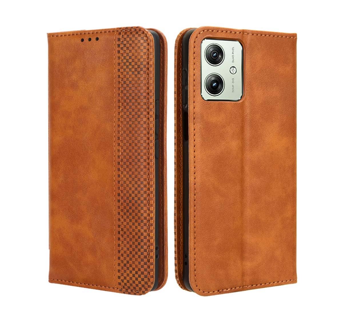 PEIYE Rilievo Cover per Motorola Moto G54 5G, Custodia Libro Flip in PU